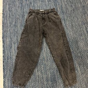 Gray Acid Wash Jeans